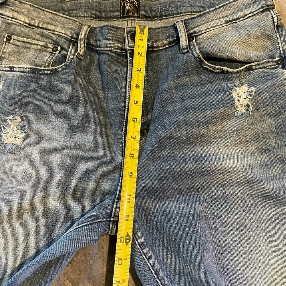 PRPS Le Sabre slim tapered fit distressed jeans mens size 34x34‎ blue NWOT